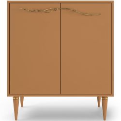 Комод Арт Колор matte Классик Голд с 2 полками Томленый оранжевый матовый