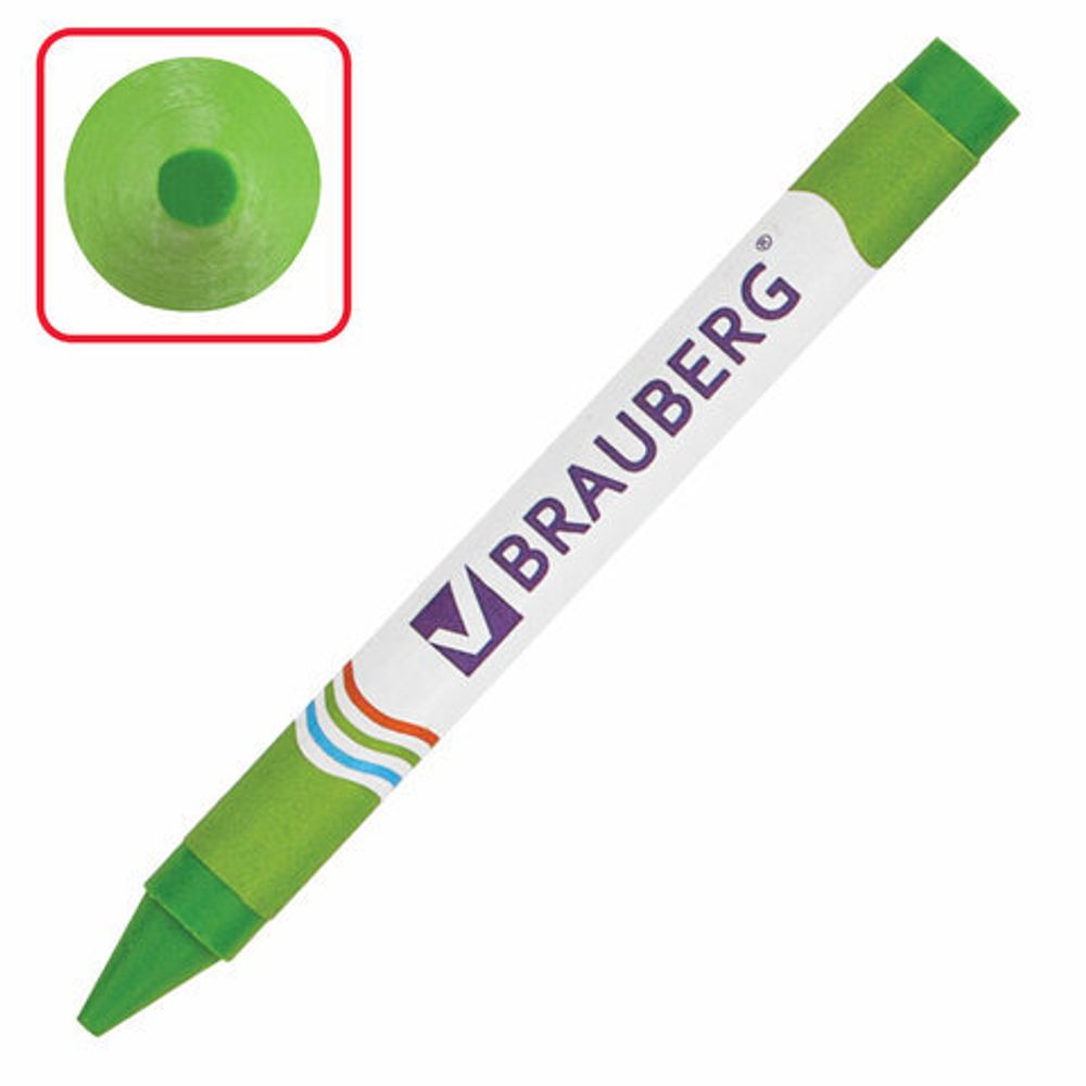 Восковые карандаши BRAUBERG/ПИФАГОР, 24 цвета, 222964