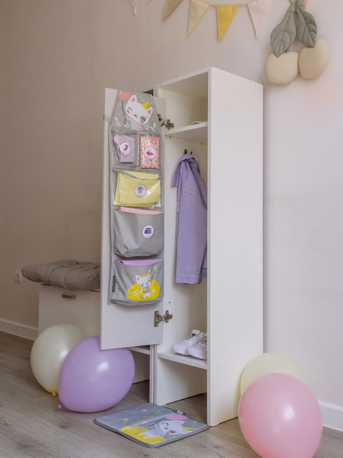 Набор Котик, серый (Карман+ковер+наклейки)