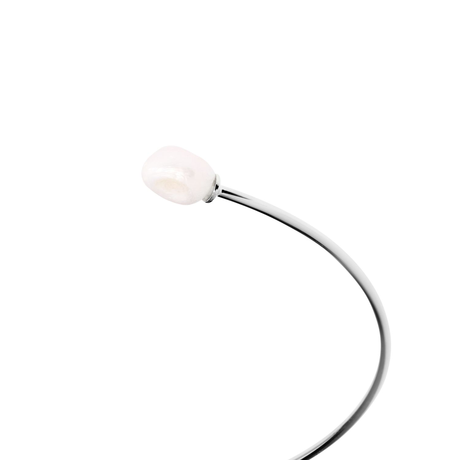 Колье Silver Choker With Asymmetrical Pearls