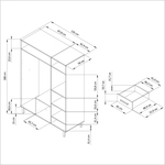 Шкаф детский для одежды Чек распашной белый, трехдверный