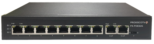 PX-POE82G коммутатор PoE 8*100M+2*1000M , металл