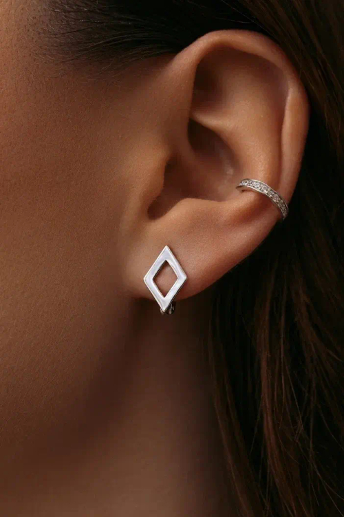 Серьги геометричные ''Ромб''