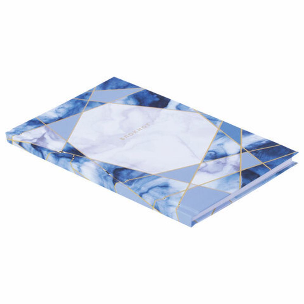 Блокнот А5 (135х206 мм), 80 л., твердый, тиснение фольгой, STAFF, "Мрамор", 111613