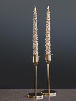 Набор из двух свечей золотого цвета из коллекции New Year Essential, 25 см