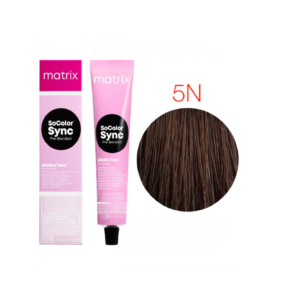 MATRIX SoСolor Sync Pre-Bonded крем-краска для волос без аммиака 90 мл 5N светлый шатен