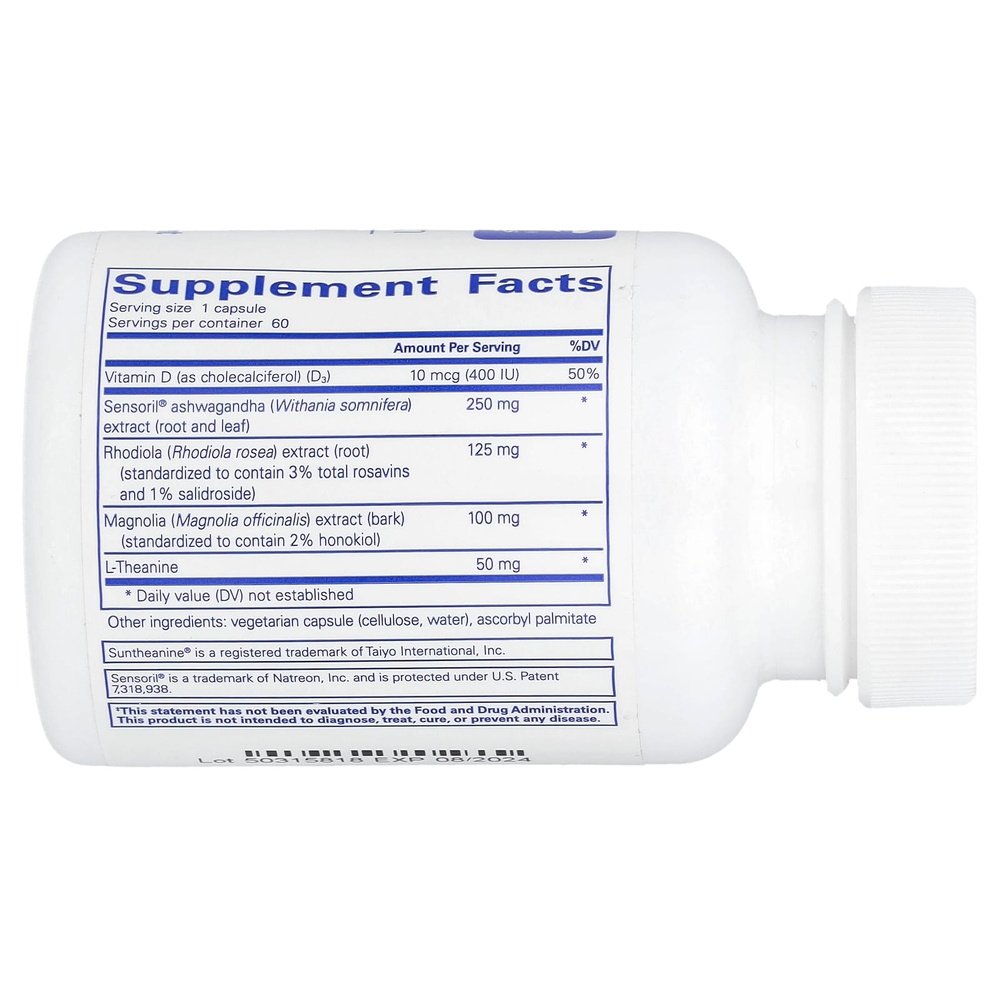 Pure Encapsulations, Cortisol Calm, 60 капсул