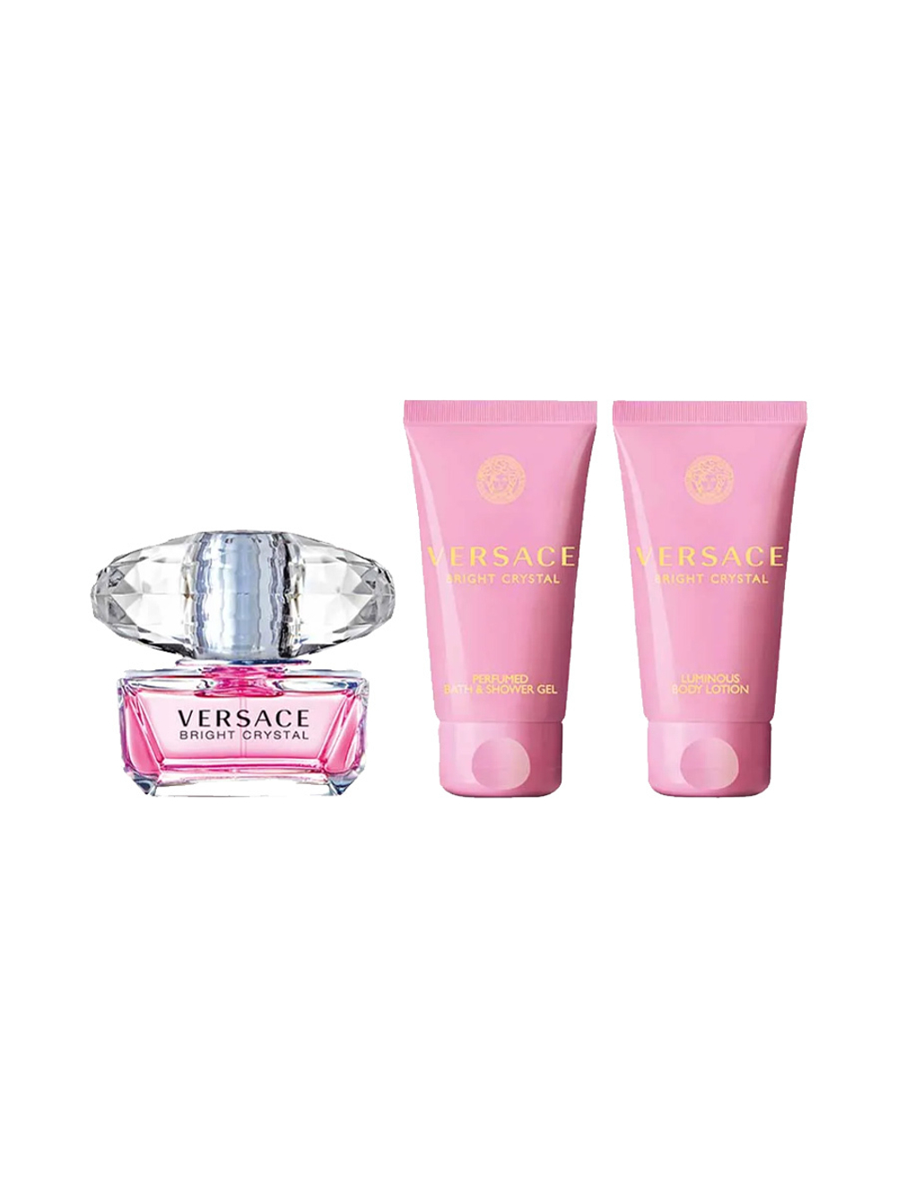 VERSACE CRYSTAL Bright lady set (50ml edt + 50ml b/lotion + 50ml sh/gel)