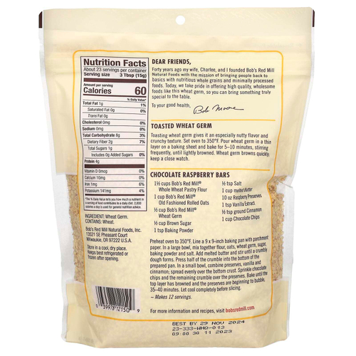 Bob's Red Mill, зародыши пшеницы, 340 г (12 унций)