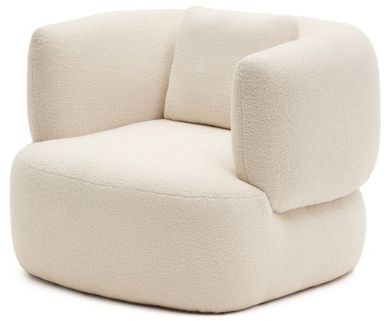 Martina Поворотное кресло в белоснежном цвете с подушкой