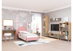 Витрина Эго ПС-1 на ножках дуб крафт золотой / камень темный