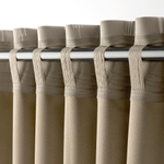 Комплект штор IKEA HACKBERBERIS (ХЭКБЕРБЕРИС), Бежевый, 145x250 см, 2 шт