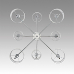 6589/8C CLASSI LN26 063 хром/белый, металл/текстиль Люстра потолочная E14 8*40W 220V LATTI