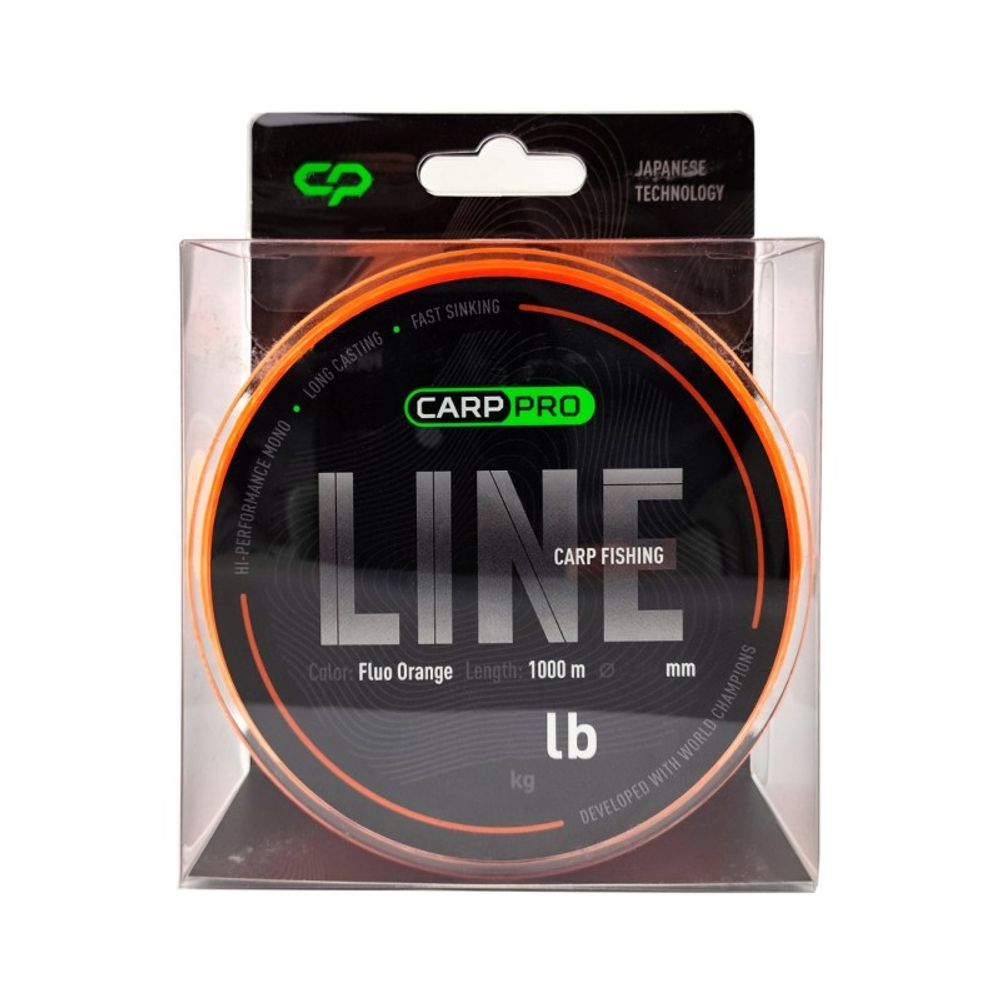 CARP PRO Леска Fluo Orange 1000м 0,286мм