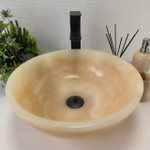 Каменная раковина из оникса Bowl Yellow Small TinLip BO-02891 (40*40*15) 140
