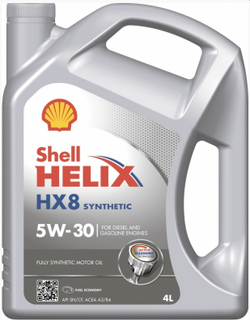 Моторное масло Shell Helix HX8 5W-30, синтетическое, 4 л