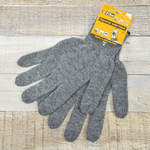 Перчатки вязанные шерстяные (70% шерсть+30% акрил с начесом) без покрытия, 10 класс, серые, р.L, Fib