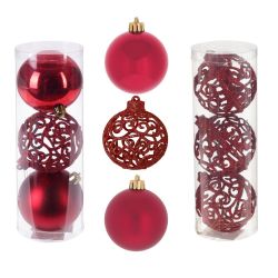 GAEM Набор из 3шт, Украшение новогоднее Шар "Трио фэнтези", D8 см, L8 W8 H24 см