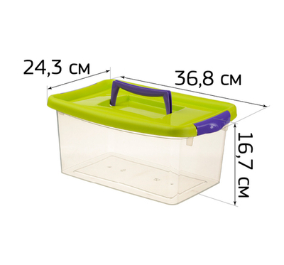 Контейнер для хранения 9л с ручкой 368*243*167 М2872