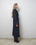 Пальто с формообразующими бедрами из шерсти Гуччи черный