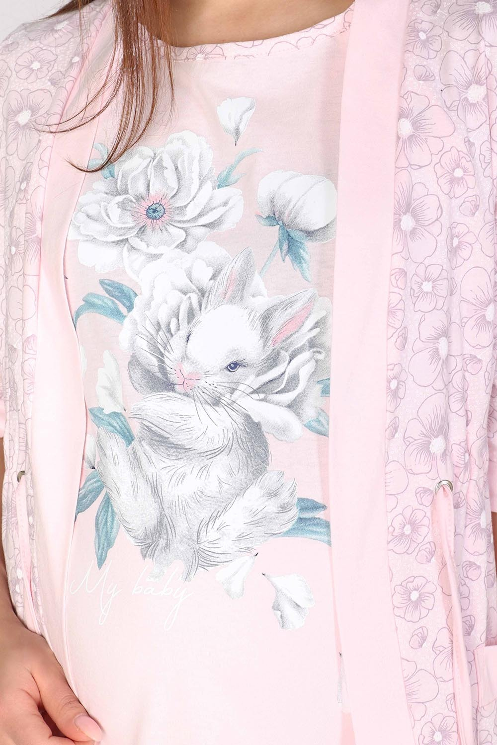 Пижама женская сорочка+халат КЖ 0223