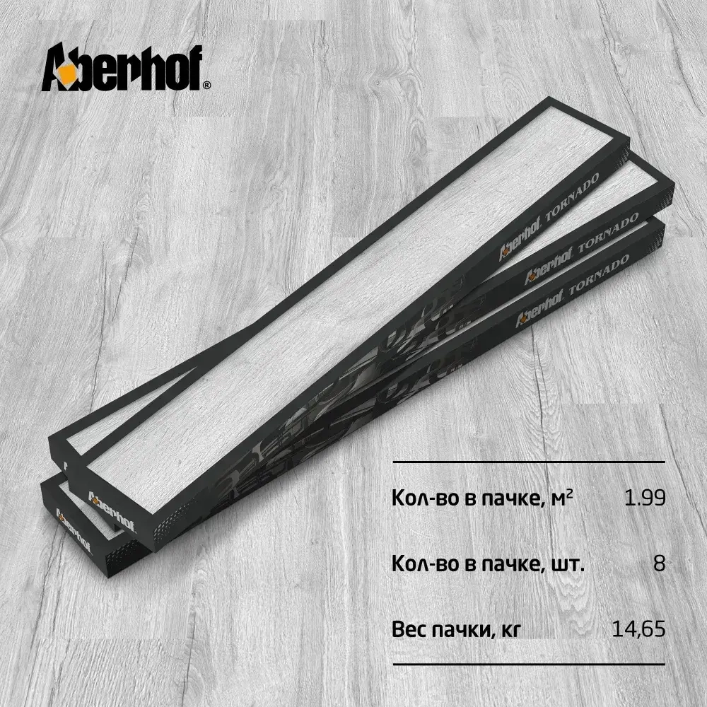 Ламинат ABERHOF Tornado 2081 Дуб Дориан Грей 8мм 33кл New Lock Clic it! (1,9948)