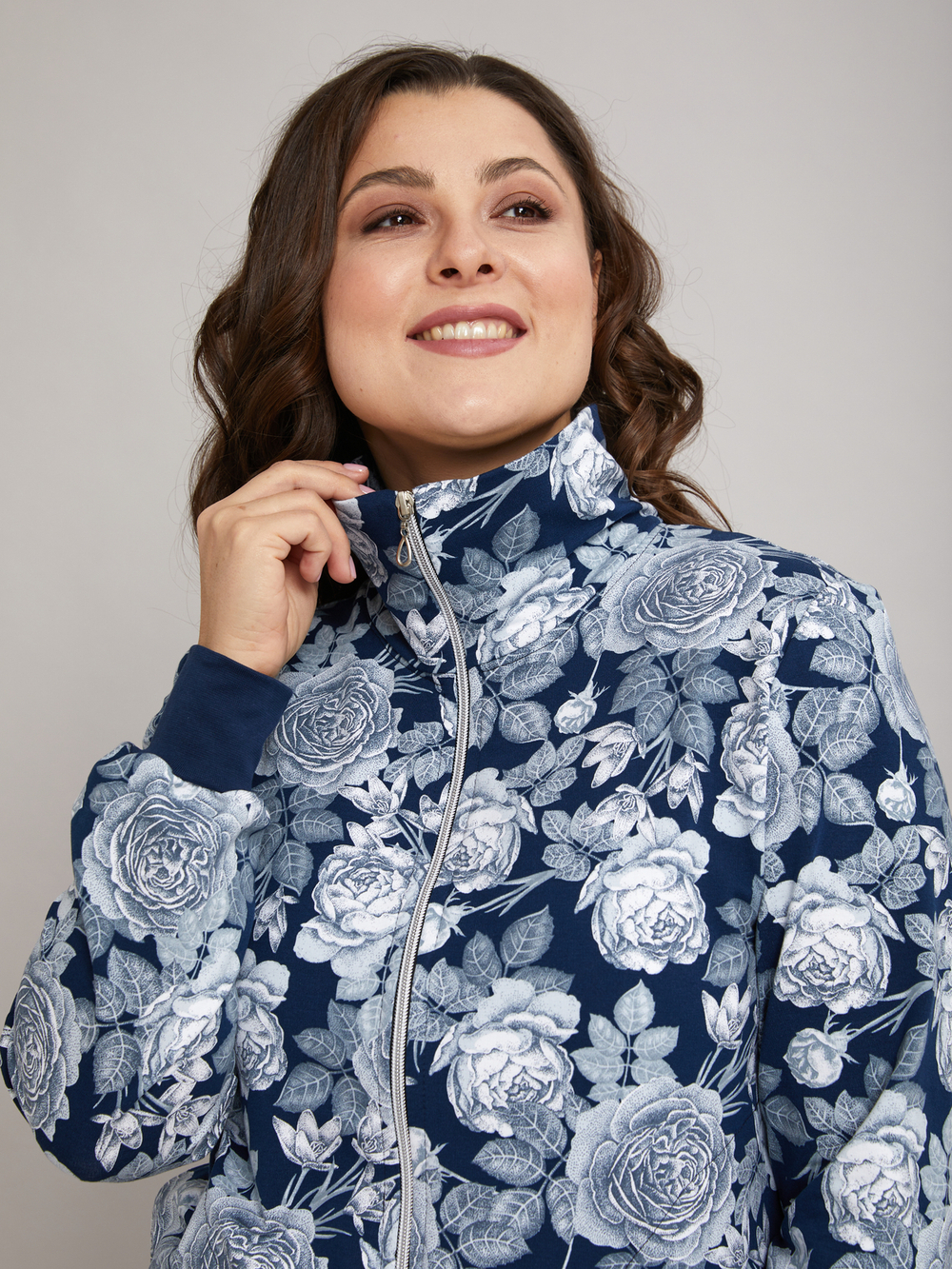 Толстовка К-184/синий-джинсроза