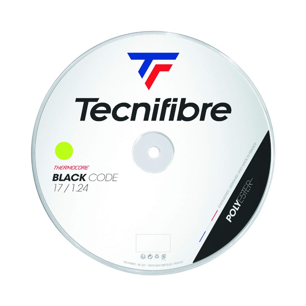 Струны для тенниса TECNIFIBRE BLACK CODE LIME 1.24 В нарезке (1 натяжка) 12 м