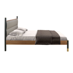 Кровать 7169 из темно-серой экокожи для матраса 150×200