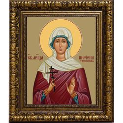 Кириена Тарсийская мученица. Икона на холсте.