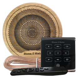 Комплект влагостойкой акустики для бани и сауны - SW1 Black ECO SAUNA (круглая решетка)