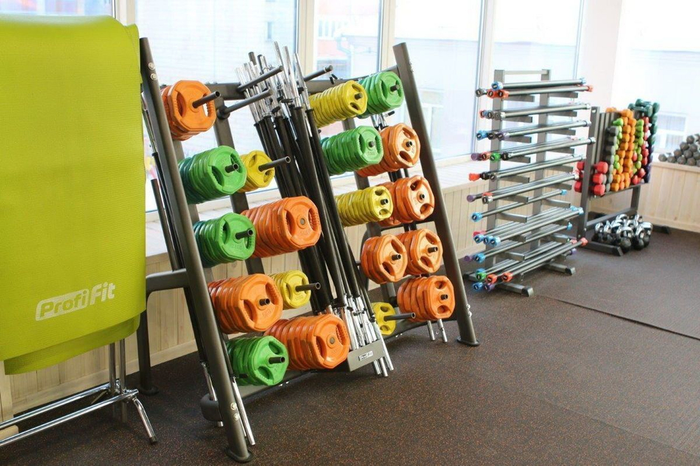 Штанга для аэробики и комплект дисков (1,25-2,5-5 кг) PROFI-FIT