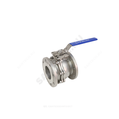 Кран шаровой нерж SS304 4120HA двухсоставной Ду 200 Ру16 фл L=400мм под электропривод с рукояткой ISO F12/F14 полнопроходной Benarmo