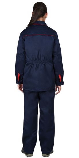 Костюм женский "Сириус-Ударница" полукомбинезон (т.синий/красный)