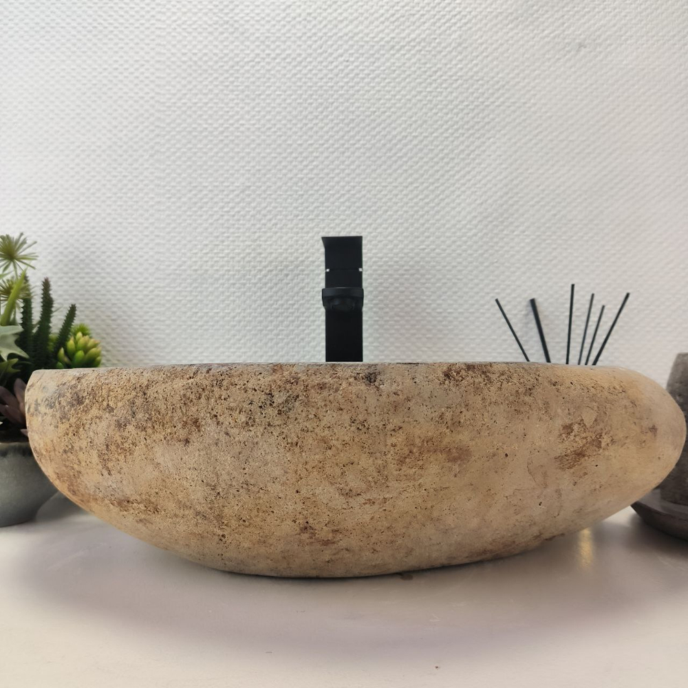 Раковина из речного камня RS-63588 (54*37*15) 0122