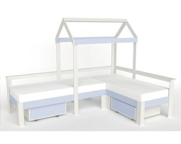 Кровать-домик АВАРА-1 с ящиками левая