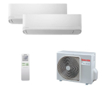 Мультисплит система на 2 комнаты Toshiba RAS-B05CKVG-EE x 2 / RAS-2M14G3AVG-E