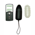 Дистанционное виброяйцо со сменной насадкой Remote Control Bullet (Цвет: черный)