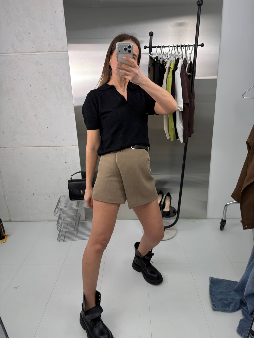 Юбка-шорты женская артикул 6556 цвет "капучино"