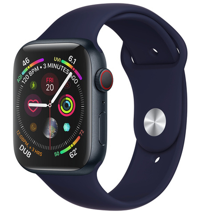 Ремешок спортивный для Apple Watch 44/45/46/49 мм силиконовый (Темно-Синий)
