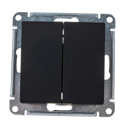 ATLASDESIGN 2-клавишный ВЫКЛЮЧАТЕЛЬ, сх.5, 10АХ, механизм, КАРБОН ATN001051,