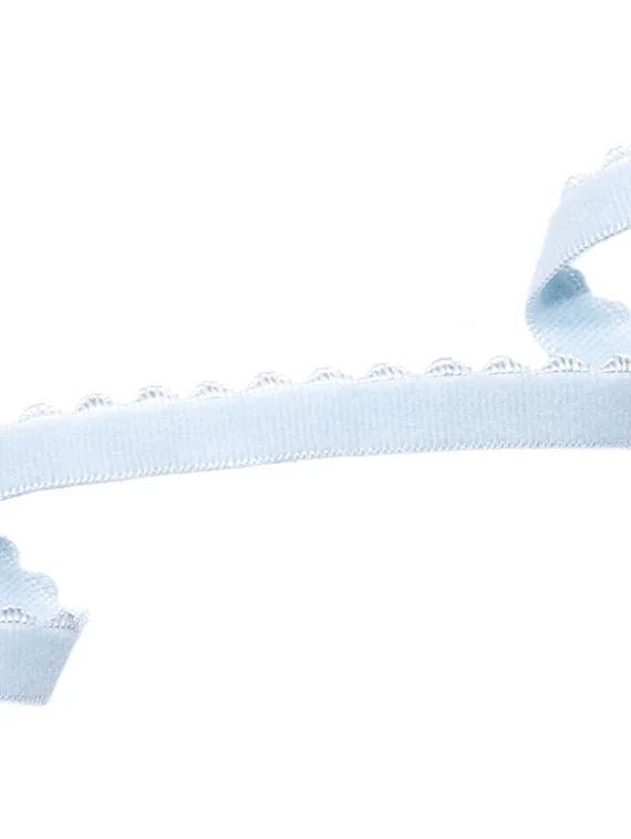 Голубой Резинка отделочная 12 мм, Турция