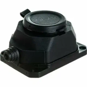 Розетка K-1e-B-IP44 ЭРА Колодка каучуковая с/з 1гн 16A IP44 черная Б0044543