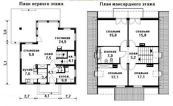 Проект Дома 112,8 кв. м из бруса Д-30