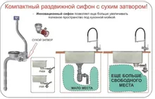 Сифон с сухим затвором Zorg KC 1 INOX