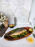 Поднос деревянный овальный сервировочный