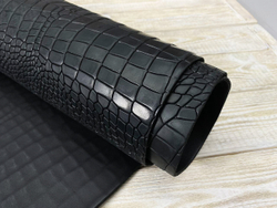 Тусон цв. Черный / Tucson Black, толщ. 3,5+ мм, ременная кожа