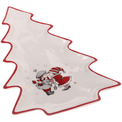 Тарелка керамическая «Новогоднее настроение» Ёлка 24,8*16,8*2,5см