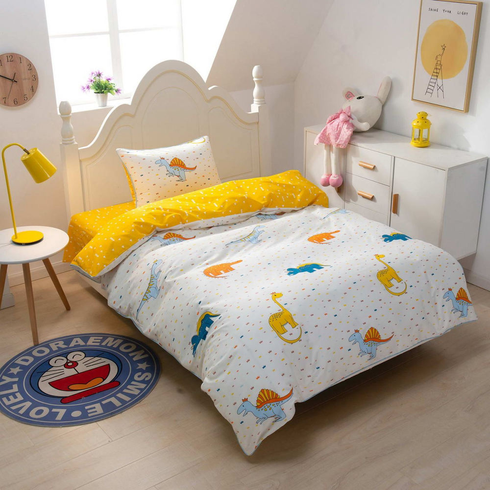 Детское постельное белье Sofi De MarkO Дино желтое