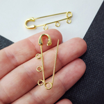 Брошь булавка, позолота, р-р 35мм, люкс фурнитура